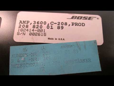 1998 Mercedes CLK320 BOSE AMPLIFIER 2088200189 - mbiparts.com Used OEM Mercedes Parts - Disma... OEM