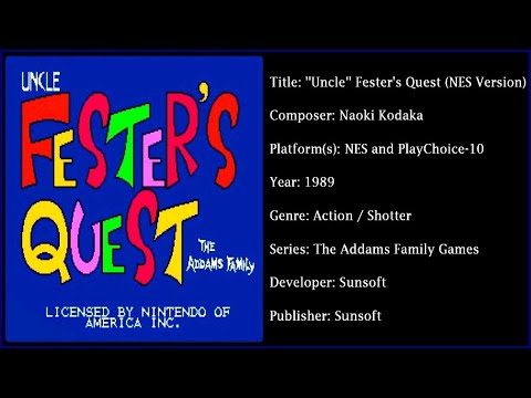 ''Uncle'' Fester's Quest - The Addams Family (NES) [Soundtrack in FULL HD & 320 KBPS]