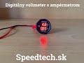 Palubný digitálny voltmeter a ampérmeter - červený 6-30V / 0-10A - Video Youtube