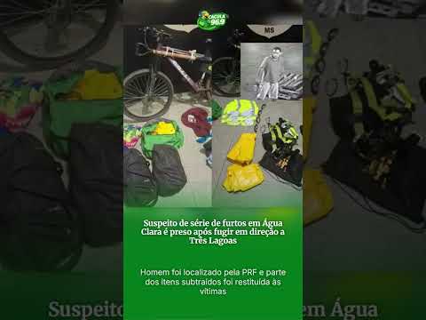 Fuga Pela BR! Suspeito de Furtos em Água Clara é Preso em Três Lagoas! #treslagoas #shorts