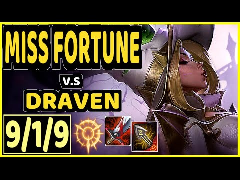 XDSMILEY (MISS FORTUNE) vs DRAVEN - 9/1/9 KDA BOTTOM ADC GAMEPLAY - EUW Ranked MASTER