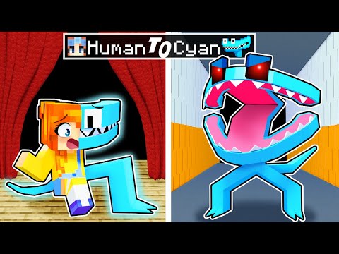 From HUMAN to CYAN RAINBOW FRIEND!