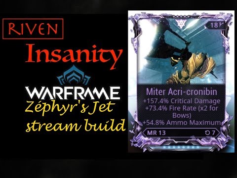 Riven insanity: Miter zephyr's jet stream build vs lvl 100 heavy gunner
