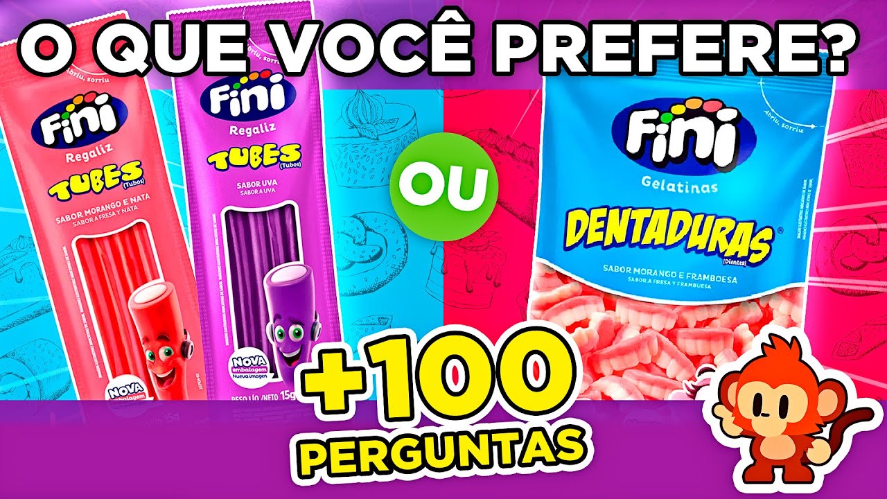 🔁 O QUE VOCÊ PREFERE? 🍭🐒💨 MARATONA DE DOCES | jogo das escolhas | qual doce você prefere? #macaquiz