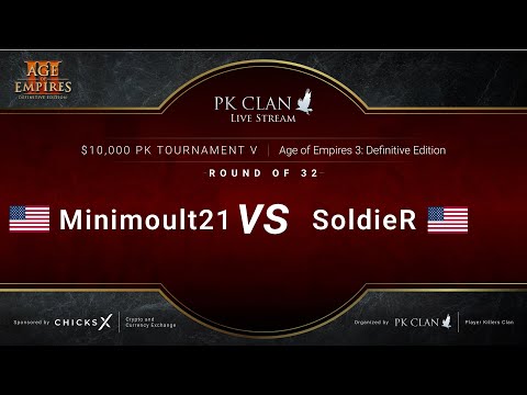 PK Tournament V | $10,000 — RO32: Minimoult21 vs. SoldieR | Age of Empires 3: DE