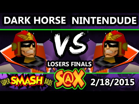 S@X - Nintendude (Captain Falcon) Vs. Dark Horse (Pink) SSB64 Losers Finals - Super Smash Bros.
