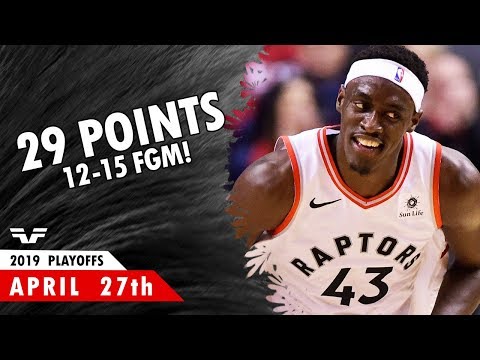 Pascal Siakam - ECSF Game 1 - 2019 NBA Playoffs - Raptors vs 76ers - 29 Pts, 12-15 FGM!