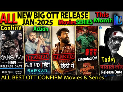 NEW Hindi MOVIES OTT Release JAN-25 l Hindi Movies Web-Series SarkarHindi, Pushpa2,PaatalLok2Trailer