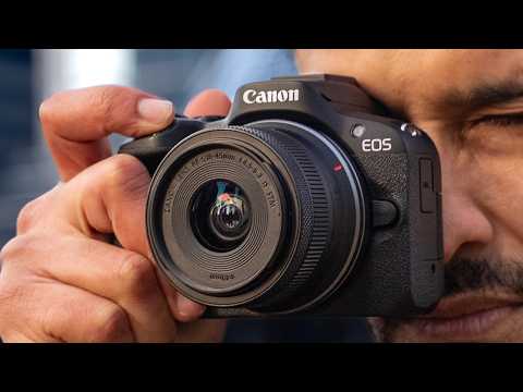 Canon EOS R50 V Mirrorless Camera with 14-30mm f/4-6.3 RF-S Lens | 4K Video, Dual Pixel Autofocus, Flip Screen | Compact RF Mount Vlog Camera Kit with Bag and 64GB Card video review thumbnail