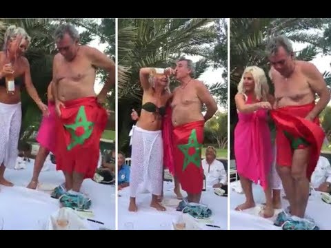 سياح أجانب يهينون العلم المغربي في جلسة خمرية بمراكش