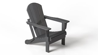 WestinTrends Malibu Outdoor Folding Poly Adirondack Chair Assembly Video