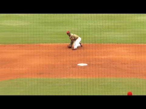 Dilson Herrera makes a great play for the Bats