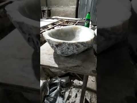 India Art Natural Stone Home Decoration Wash Basin , Beautiful Handmade Stone Sink