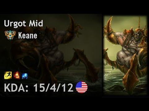 Urgot Mid vs Lucian - Keane - NA Challenger Patch 7.14