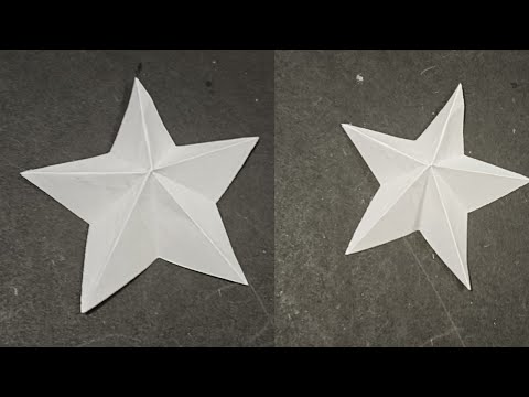 Perfect shape Paper star in ONE CUT  ! Easy Paper star - DIY