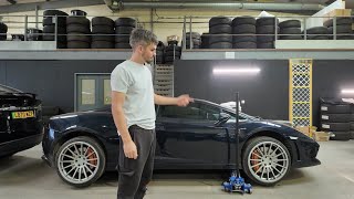Changing the wheels on my Lamborghini Gallardo. These wheels were destroying my car!