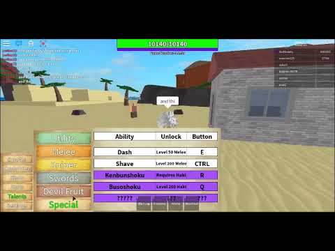 Roblox (One Pice Legendary) How to get back your haki.