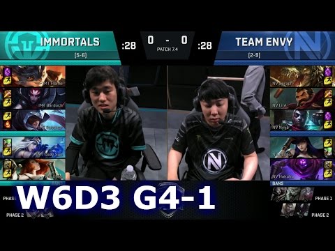 Immortals vs Team EnVyUs Game 1 | S7 NA LCS Spring 2017 Week 6 Day 3 | IMT vs NV G1 W6D3 1080p
