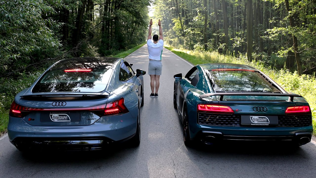 Audi雙雄對決! RS e-tron GT與R8直線大比拼