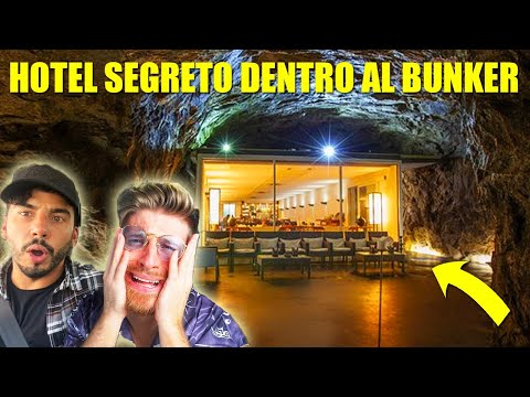 SURVIVE FOR 24H INSIDE A BUNKER HOTEL - THIS PLACE IS HIDDEN INSIDE THE MOUNTAIN!