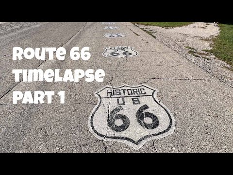 Route 66 TIme lapse. Part 1. Chicago Illinois to Joplin Missouri