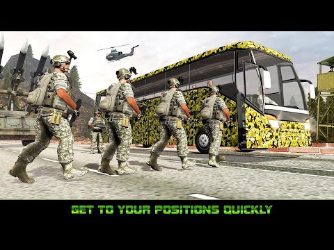 Army Bus Driver US Soldier Transport Duty - Off road Driving Bus - Android GamePlay FHD