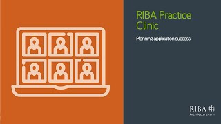 RIBA Practice Clinic: Planning application success