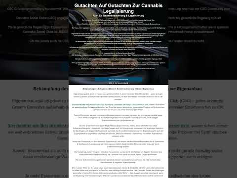 Gutachten zu Cannabis Legalisierung - Entkriminalisierung inkl. Eigenanbau als solo Gesetz  #shorts