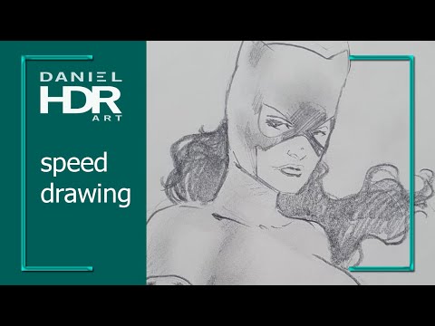 Speed Drawing - Catwoman [DC Comics] ❖ Daniel HDR Art