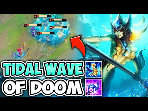 THIS AP NAMI BUILD THROWS LEGIT TSUNAMIS AT YOU! (DEADLY WATER) - League of Legends