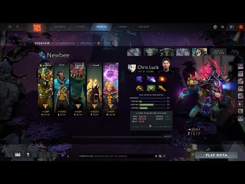 dota2sup Chris luck slark newbee vs infamous -TI9