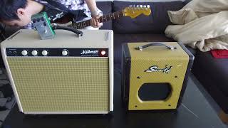 Video thumbnail for Milkman 1 Watt Plus amplifier overview + comparison w/ Swart Atomic Jr + Hermida Reverb demo by Tong Zou