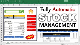 Stock [ Inventory ] Management in Excel - Stock Maintain in Excel ( Hindi ) - Stock Register