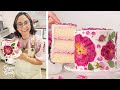 Rose Flavored Cake Recipe With Pressed Flowers
