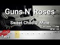 Guns N Roses Sweet Child O Mine Bass Cover Tabs