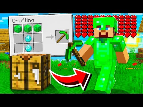 I Crafted STRONGEST EMERALD ARMOR and WEAPONS In Minecraft!