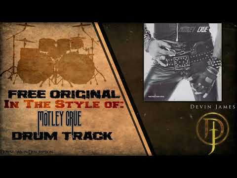 🔥 Mötley Crüe Style 130 BPM Hair Metal Drum Track | FREE WAV Download 🔥
