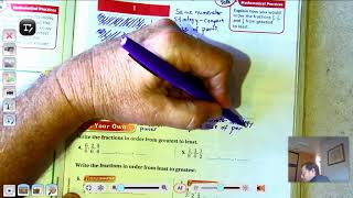 3rd grade GO Math: Lesson 9.5 Compare and Order Fractions pages 385-388