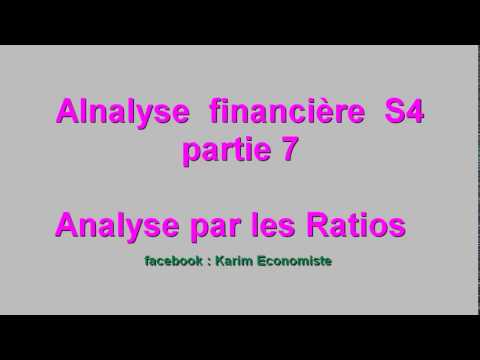 Analyse financière S4 partie 7 " les Ratios "