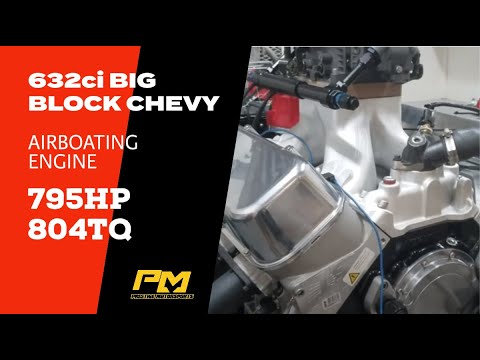 Ken's 632ci Big Block Chevy Airboating Engine on the Dyno - 795HP 804TQ