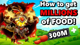 How to get MILLIONS of EXTRA FOOD in DRAGON CITY 2023! BEST WAYS to Get More Food Daily!