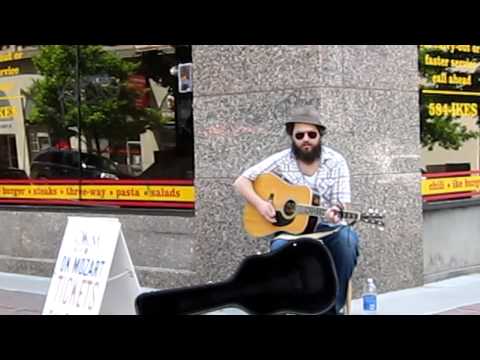 Wink Burcham - busking in downtown Tulsa for OK Mozart 2012 - 6/5/12