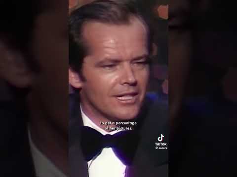 Jack Nicholson’s Best Actor acceptance speech for Cuckoo’s Nest 🎥❤️ #jacknicholson #oscars