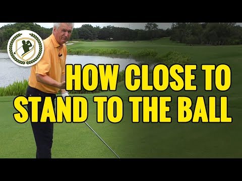 GOLF DRIVER TIPS - HOW CLOSE SHOULD YOU STAND TO THE BALL?