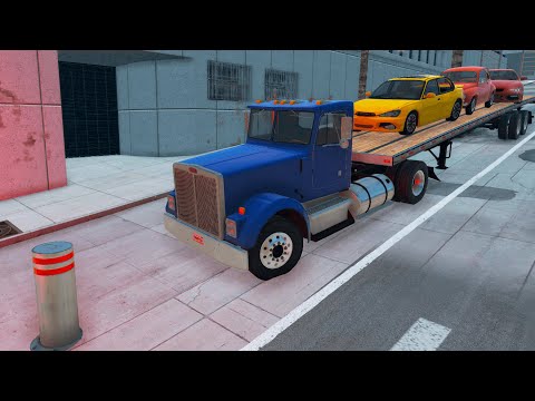 Crazy Truck vs Bollard #2 - BeamNG.drive