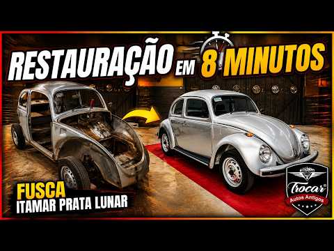 10 Meses de Restauração em Apenas 8 Minutos! 🔥 Fusca Itamar Prata Lunar