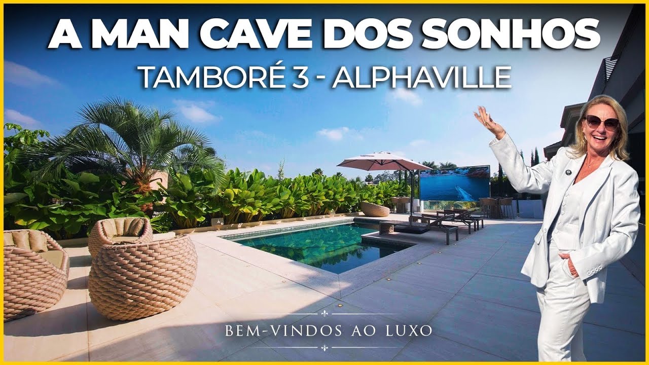 Casa à Venda no Tamboré 3 com 5 Suítes, Man Cave Exclusiva e Lazer Completo
