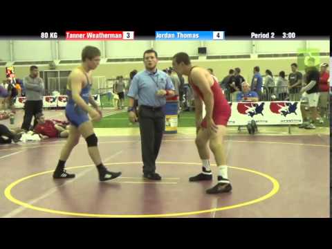 Men`s Freestyle 80 KG Tanner Weatherman vs. Jordan Thomas