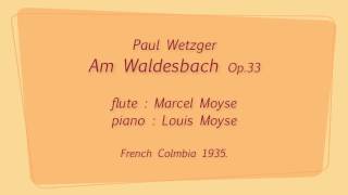 Am Waldesbach Op.33 (Paul Wetzger) flute : Marcel Moyse
