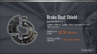 Brake Dust Shield Installation Video by Dorman Products